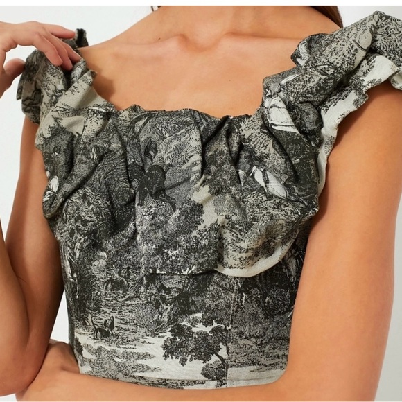 Tuckernuck Black and White Toile Midi Dress - Picture 2 of 5